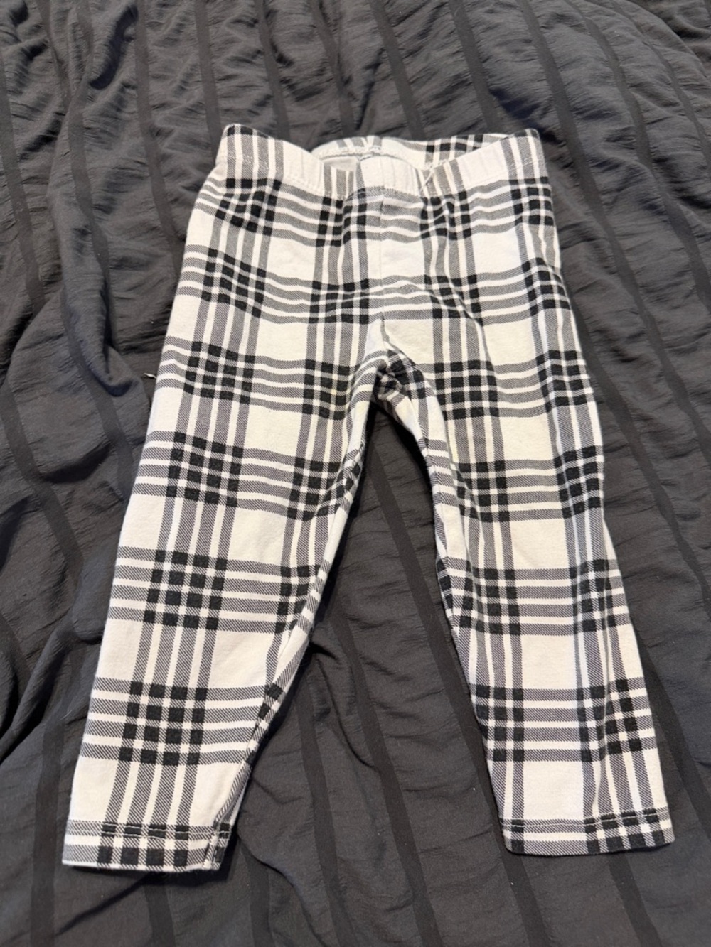 Cat & Jack Black and White Plaid Kids Leggings
